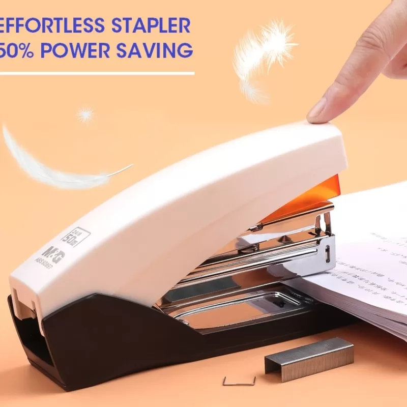 Store SOC M&G 25/50/70 Sheets Effortless Stapler Paper Book Binding Stapling Machine School Office Supplies Stationery Accessories Staples