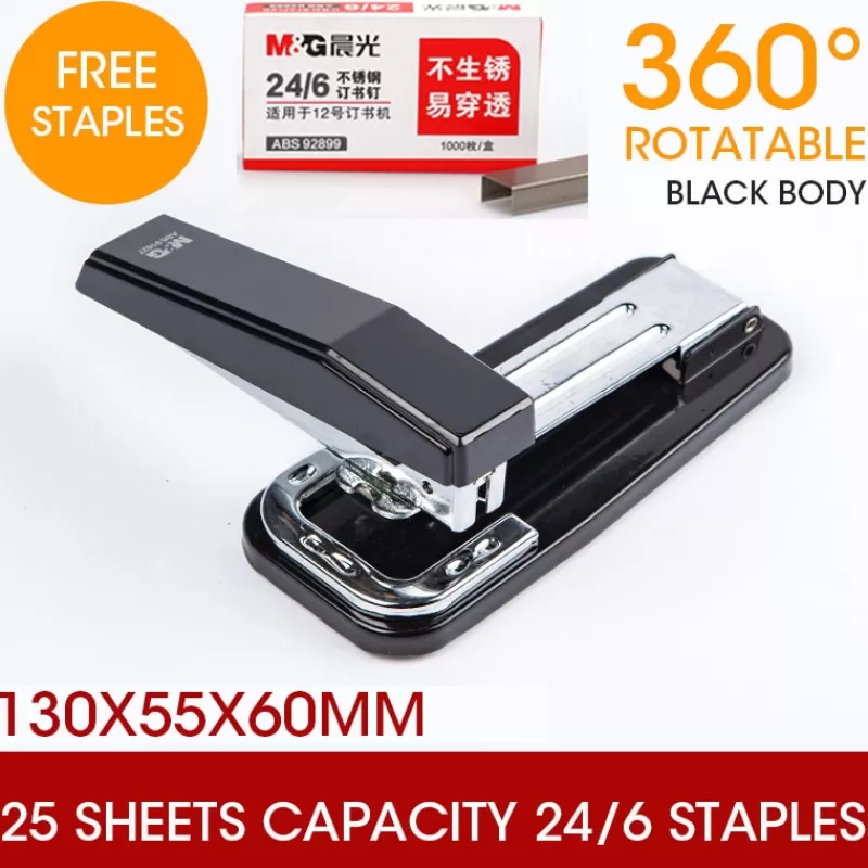 Store SOC M&G 25/50/70 Sheets Effortless Stapler Paper Book Binding Stapling Machine School Office Supplies Stationery Accessories Staples