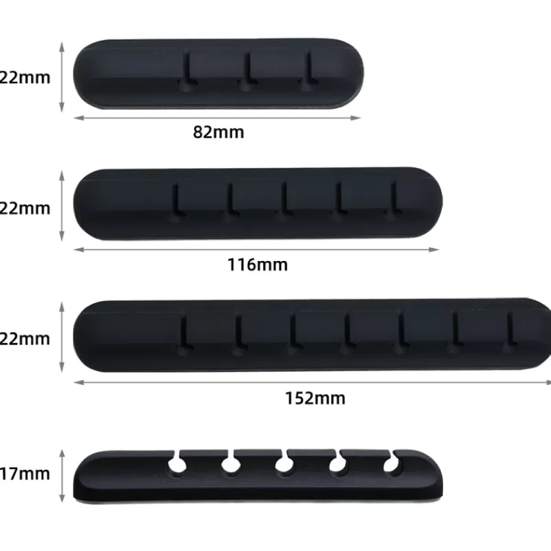 Online SOC Self-Adhesive Silicone Desktop Cable Manager Car Data Cable Fixing Buckle Learning Office Storage Tool Accessories Organizer