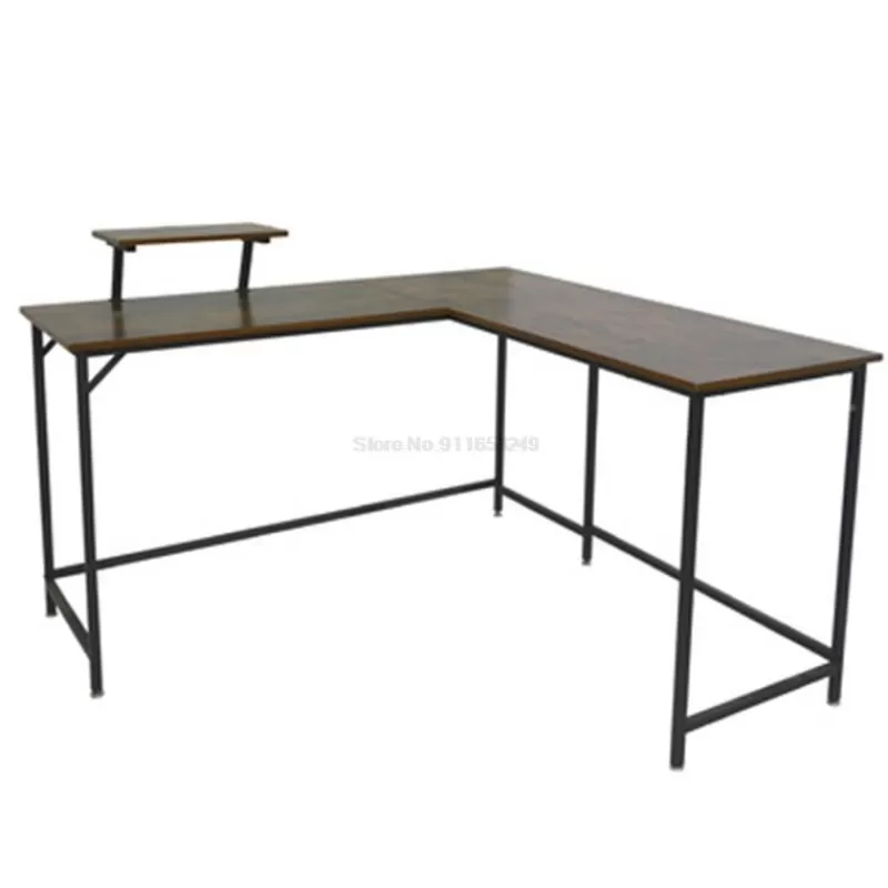 Sale SOC Simple And Modern Desktop Computer Desk With Monitor Stand L-shaped Writing Desk Home Office Furniture