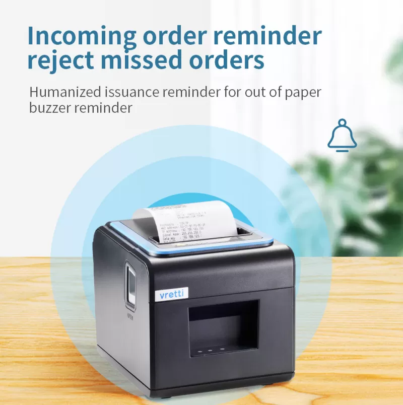 Fashion SOC Vretti V330M 80mm Thermal Receipt POS Printer For Windows Android IOS For Supermarket Store Multiple Interfaces Thermal Printer usb-serial-lan