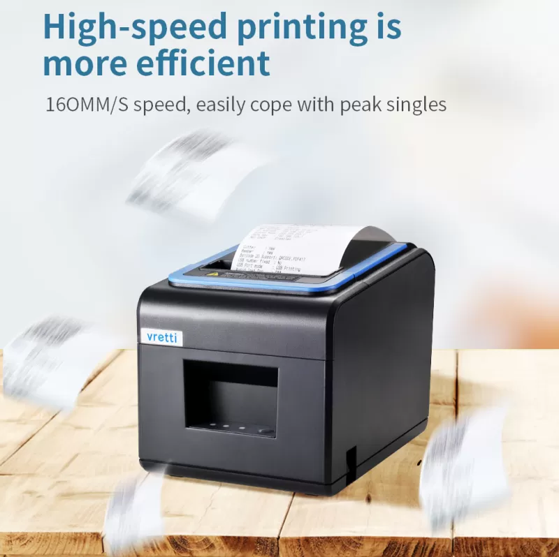 Fashion SOC Vretti V330M 80mm Thermal Receipt POS Printer For Windows Android IOS For Supermarket Store Multiple Interfaces Thermal Printer usb-serial-lan
