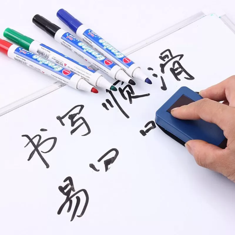 Cheap SOC Whiteboard Markers Pen Blue Black Red Green Board Marker Magnetic Blackboard Erasable Pens Dry Erase Eraser For 2021 School