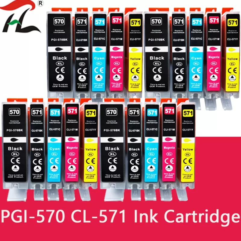 Cheap SOC YLC PGI570 PGI-570 CLI-571 Compatible Ink Cartridge For Canon PIXMA MG5750 MG5751 MG5752 MG5753 MG6850 MG6851 MG6852 Printer